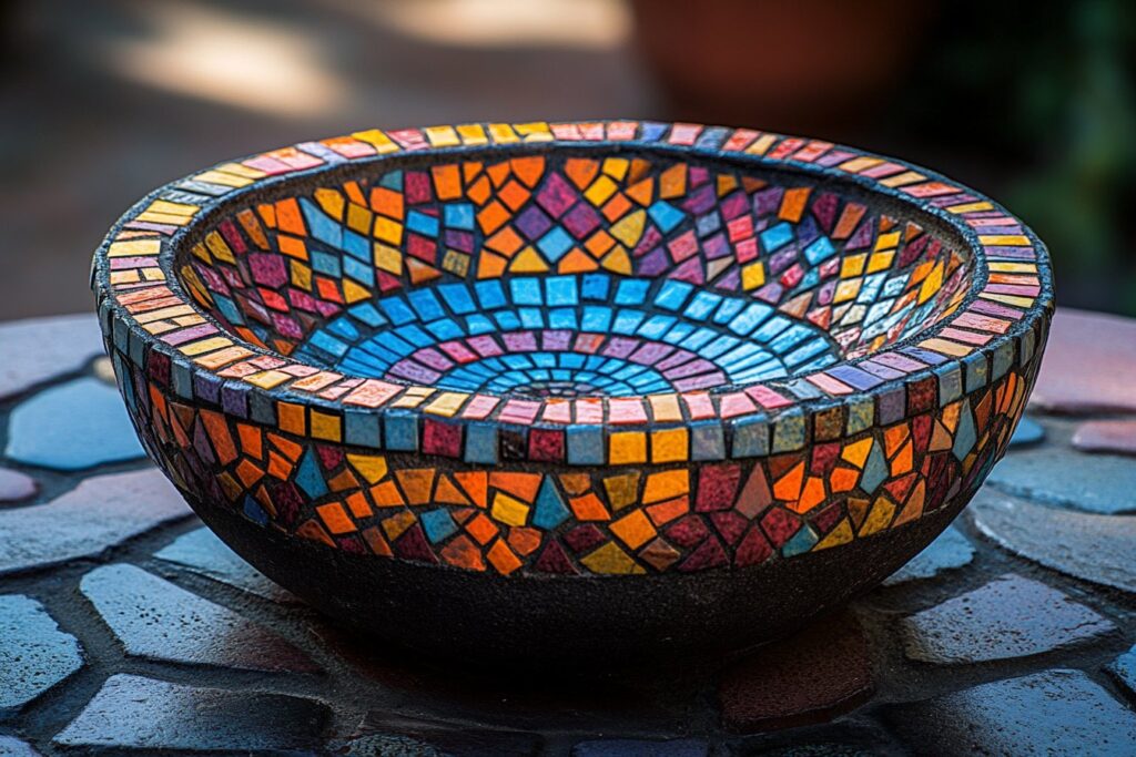 Cendrier marocain en mosaïque : une explosion de couleurs