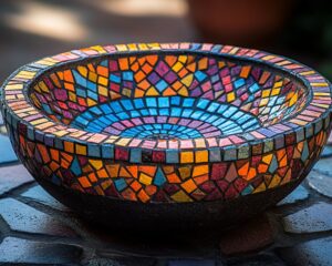 Cendrier marocain en mosaïque : une explosion de couleurs