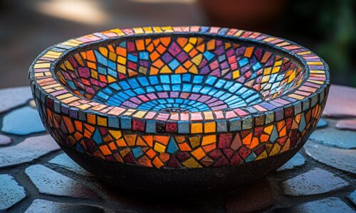 Cendrier marocain en mosaïque : une explosion de couleurs