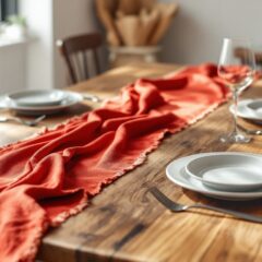 Rouge éclatant : dynamisez votre table avec un chemin de table rouge