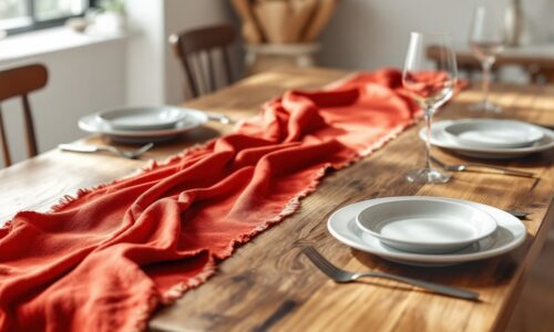 Rouge éclatant : dynamisez votre table avec un chemin de table rouge