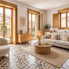 Rénover un appartement Sétois avec carreaux ciment authentiques et menuiseries bois sur mesure