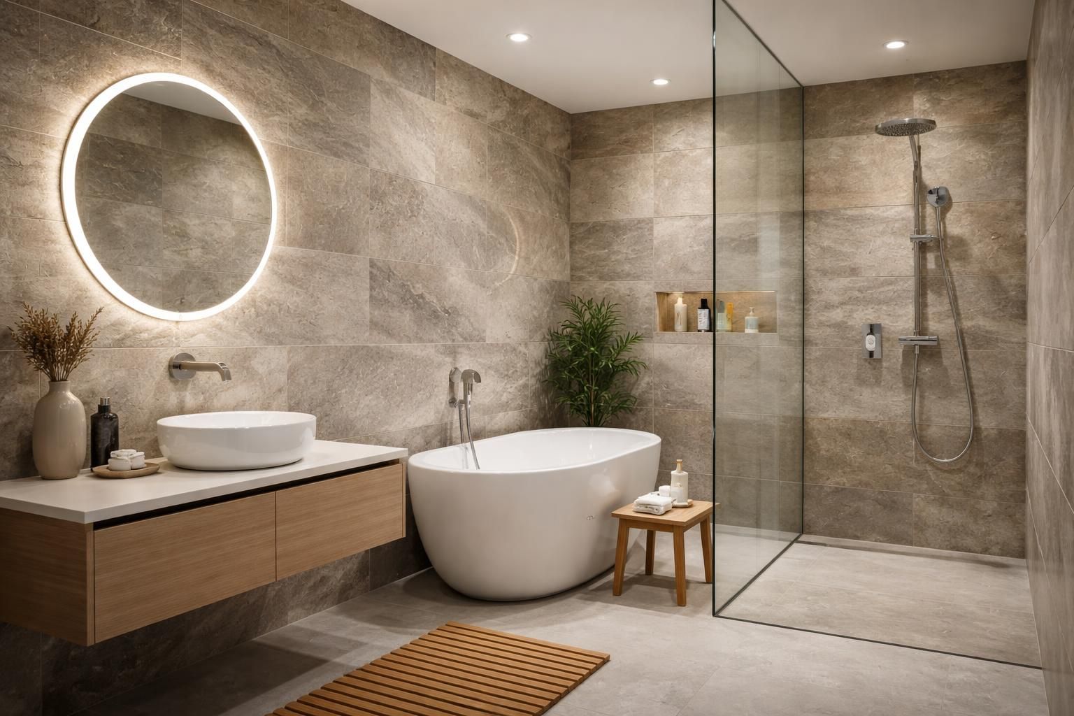 découvrez comment rénover votre salle de bain en combinant le carrelage leroy merlin et la robinetterie grohe pour un intérieur moderne, élégant et fonctionnel.