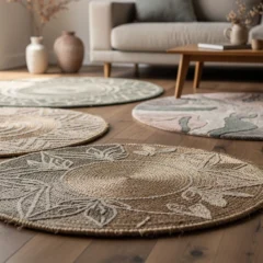 Les tendances 2025 en matière de tapis ronds : matières, motifs et ambiances
