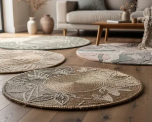 Les tendances 2025 en matière de tapis ronds : matières, motifs et ambiances