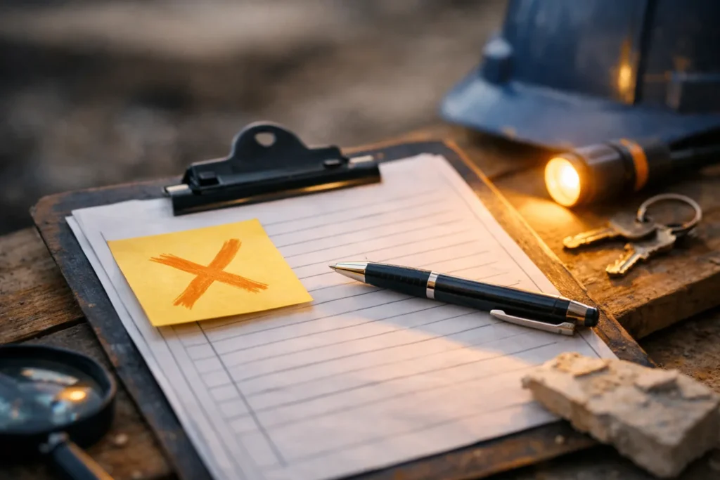 La réception de chantier se fait avec des réserves écrites